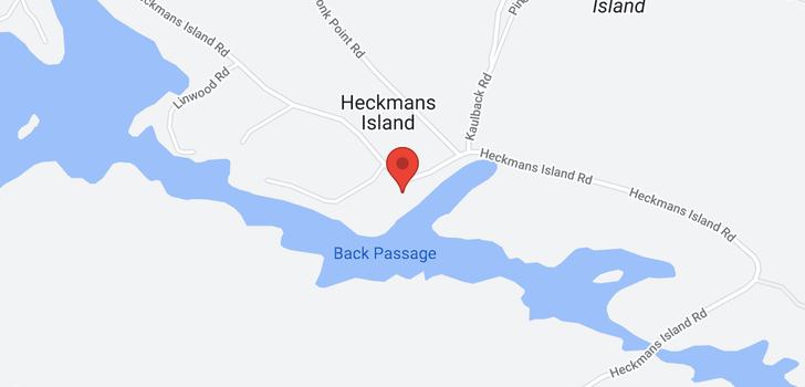 map of 837 Heckmans Island Road
